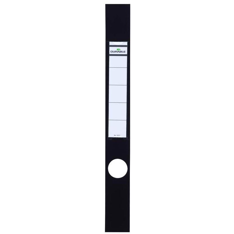DURABLE 10 Ordneretiketten ORDOFIX schwarz für 5,0 cm Rückenbreite