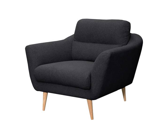 Livetastic Sessel Tromso, Anthrazit, Holz, Buche, 92x87x88 cm, Made in EU, Wohnzimmer, Sessel, Sonstige Sessel