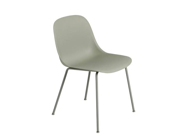 Muuto Fiber side chair Stuhl Dusty green (Kunststoff)