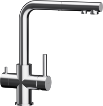 Schock VITUS Edelstahl ( 560120EDM ) Ausziehbarer Auslauf HD Trinkwasser Schwenkb. 180°