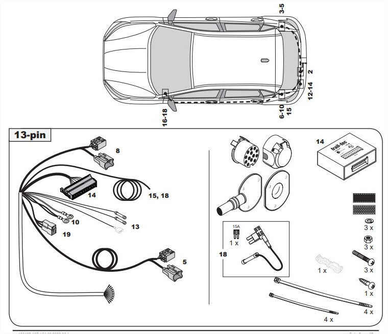 FAISCEAU SPECIFIQUE 13 BROCHES POUR HYUNDAI I20 (08/20-)