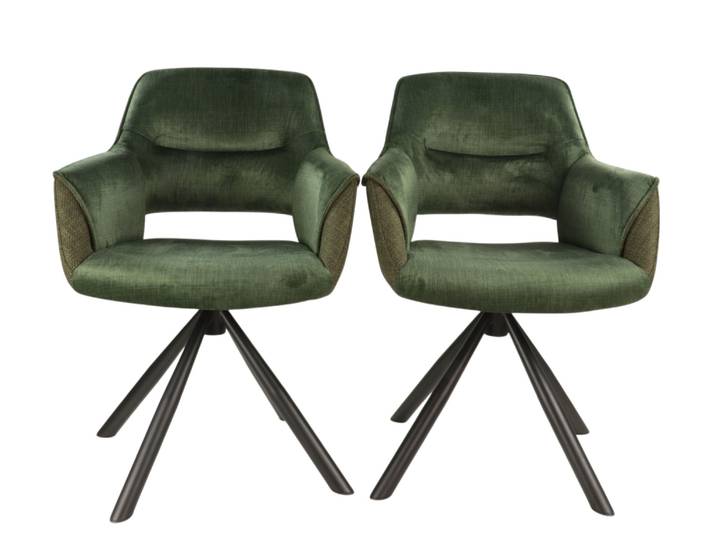 Paire de Fauteuil CHILKO tournant Vert