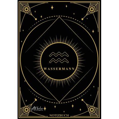 Edles Notizbuch Sternzeichen Wassermann | Designed by Alfred Herler, Taschenbuch von Alfred Herler, Tredition, 978-3-347-51988-6