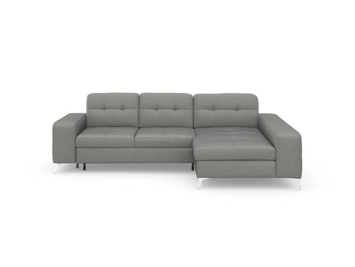 Ecksofa, Luxus-Microfaser Euphoria, Grau 286×176 cm, Sitztiefenverstellung, Recamiere Rechts, Sitzplatz für 5, SIT & MORE