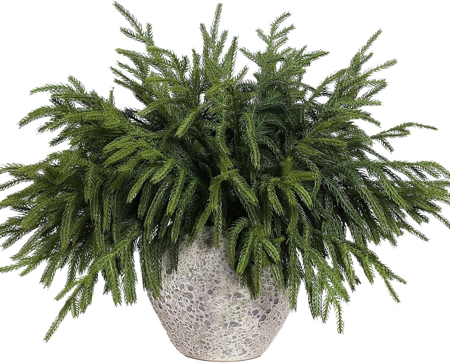 KZQ 15 stuks kunstmatige Norfolk dennentakken voor kerstdecoratie, 48 cm