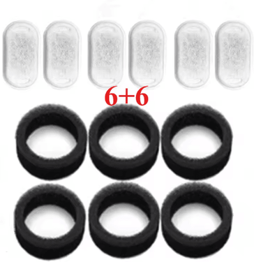 Inspire Picks Activated Carbon Cat Water Fountain Filters For Stainless Steel Pet Water Dispensers set Of 6