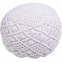 POUF aus Baumwolle, weiß, 45x33cm