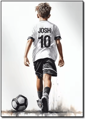 Inspire Picks Personalized Football Player Poster Custom Football Wall Art For Boys & Sports Fans dd063 01 30x40cm