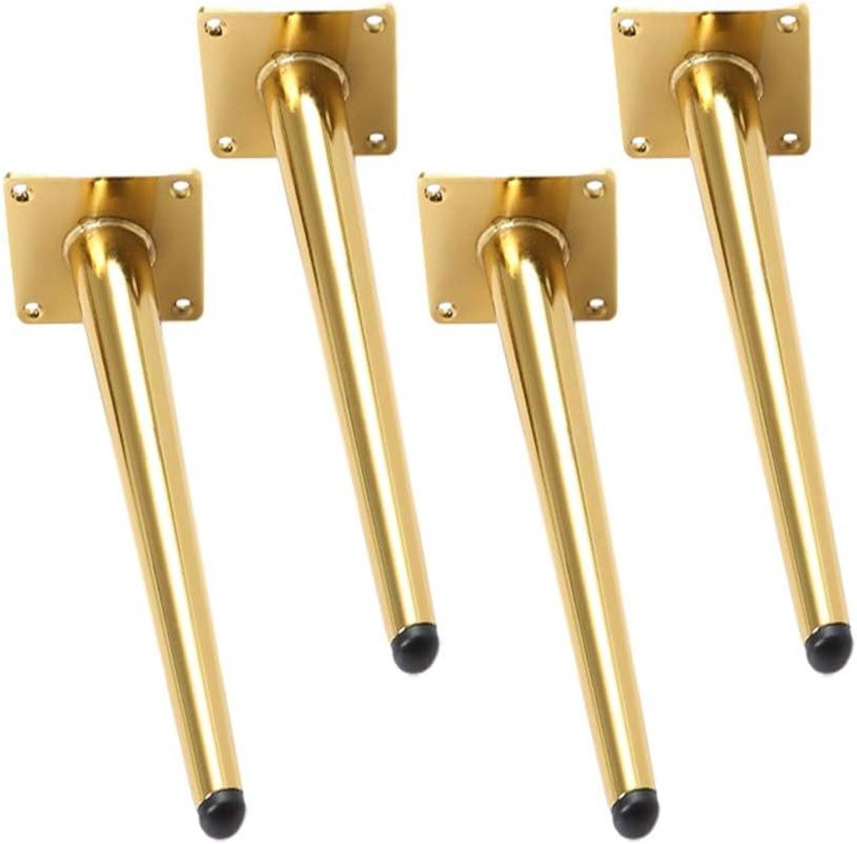 Set van goudkleurige meubelpoten van verdikt ijzer, hoogte: 25 cm