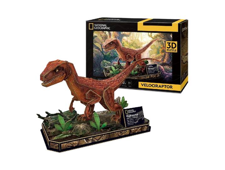 CUBIC FUN 3D Puzzel Velociraptor - 63 stuks