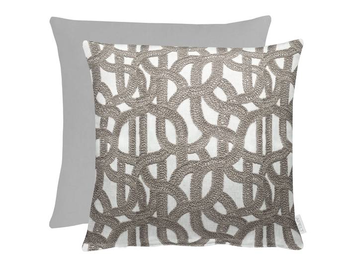 Housse de coussin Rafia Gris/Gris 46 x 0 x 46cm Tissu mélangé