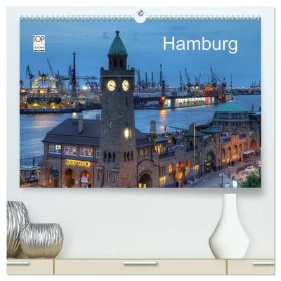 Hamburg (hochwertiger Premium Wandkalender 2027 DIN A2 quer), Kunstdruck in Hochglanz