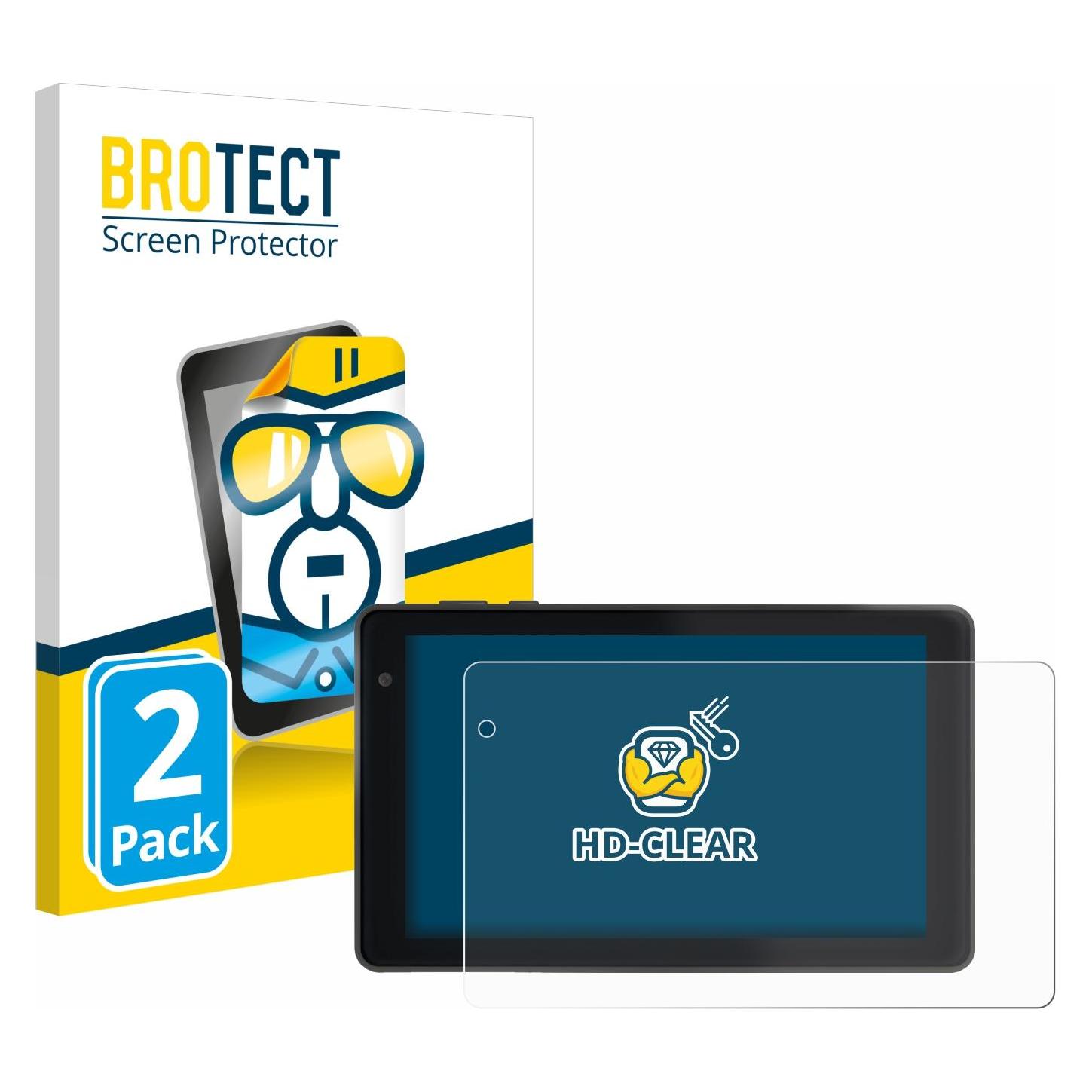 Brotect Schutzfolie Displayschutz Displayschutzfolie Folie Klar Transparent (2 Stk., Lisciani Mio Tab 7 Smart Kid) (1857864)