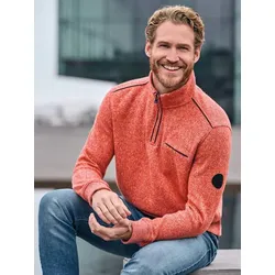 engbers Herren Sweatshirt mit Stehkragen Orange regular uni Stehkragen - S