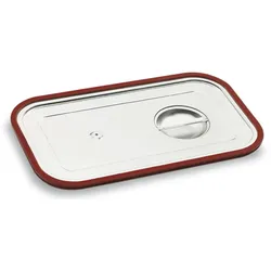 LACOR-Deckel für Gastronormschüssel mit Silikon, Edelstahl GN 1/3 66905Z