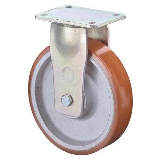 BS Rollen Schwerlast-Bockrolle D.85mm Trgf.800kg Guss-PU Platte L190xB175mm (RR110.C10.085)