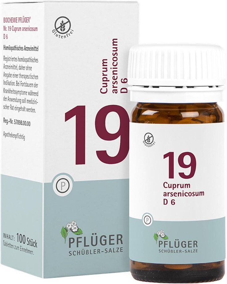 Schüßler-Salze Biochemie Pflüger 19 Cuprum arsenic.D 6 Tbl.