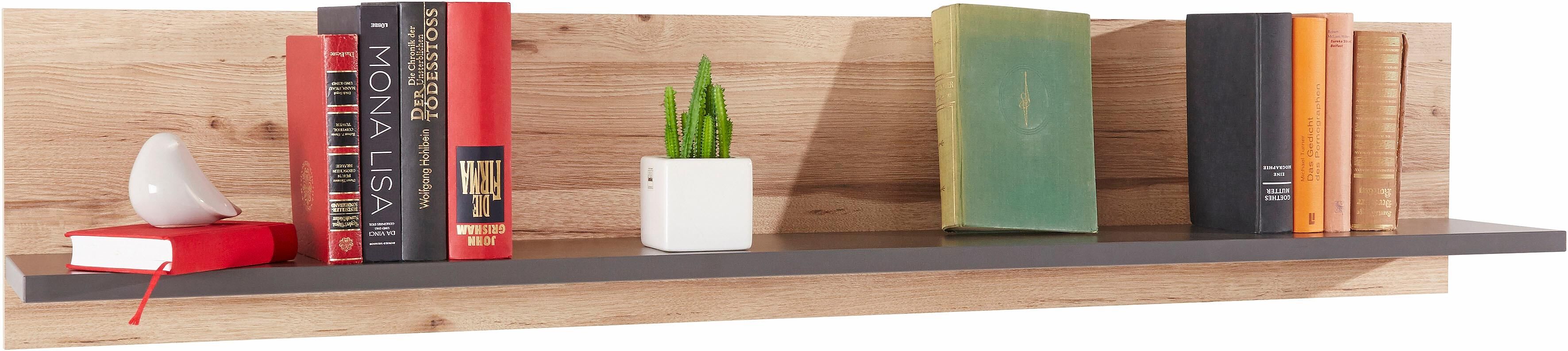 Wandboard FORTE "Como", braun (eichefarben), B:150cm H:29,6cm T:21,9cm, Regale, Wandboard, Wandregal, zweifarbig,klare Linien, einfache Montage