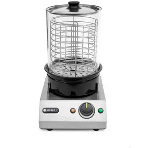 Hendi Würstchenwärmer 265000, Hot-Dog-Maker, Edelstahl, 28x39x28cm, ca. 40 Würste, 7,5 Liter