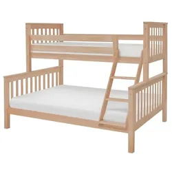 Infanskids Etagenbett Pino 140/90x200 cm Holz Beige Natur