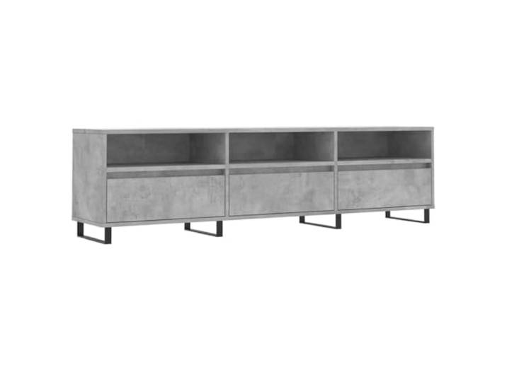 LMTYOENFG TV-Schrank Betongrau 150x30x44,5 cm Holzwerkstoff TV Board Praktisches TV-Lowboard in Betongrau mit 6 Fächern für Ihr Wohnzimmer oder Schlafzimmer, viel Platz für Mediengeräte.