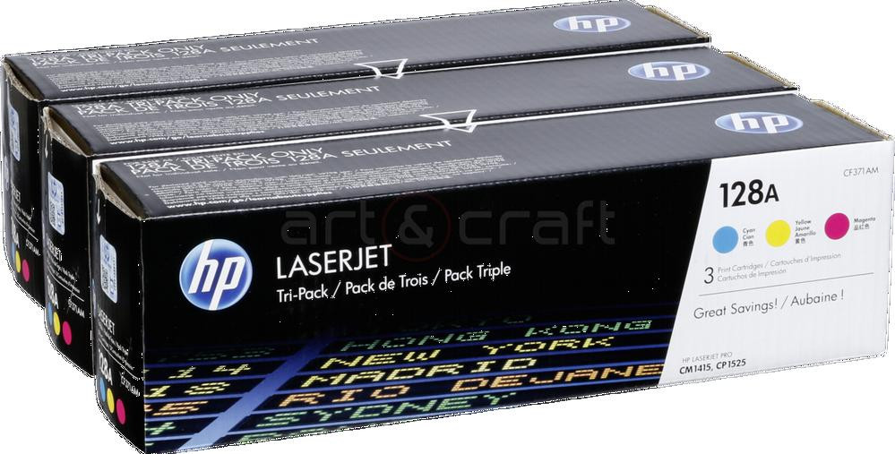 HP Toner Multi Pack CF 371 CMY No 128