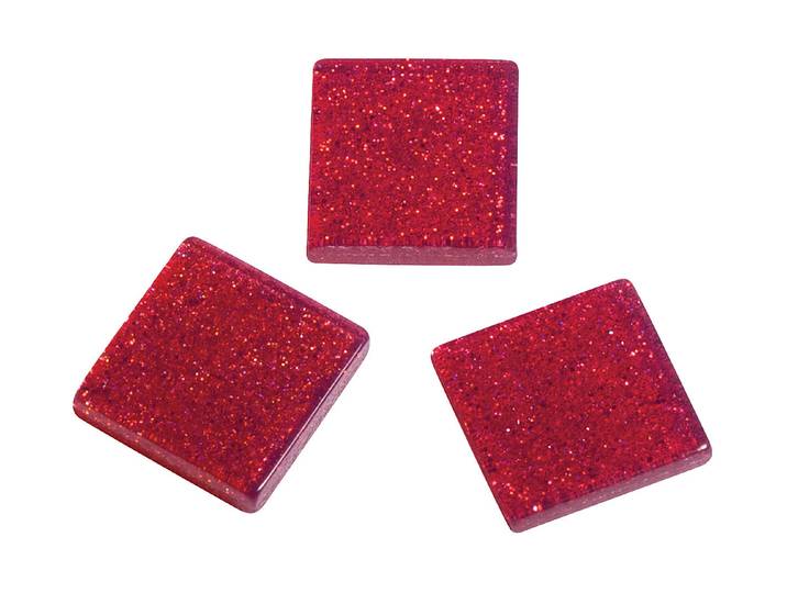 Rayher Acryl-Mosaik Glitter Bordeaux 1 cm ≈ 200 Stück