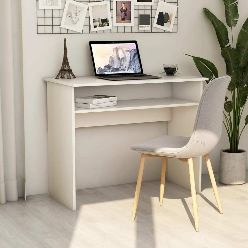 vidaXL Computerbureau, wit, B/D/H: 90 x 50 x 74 cm