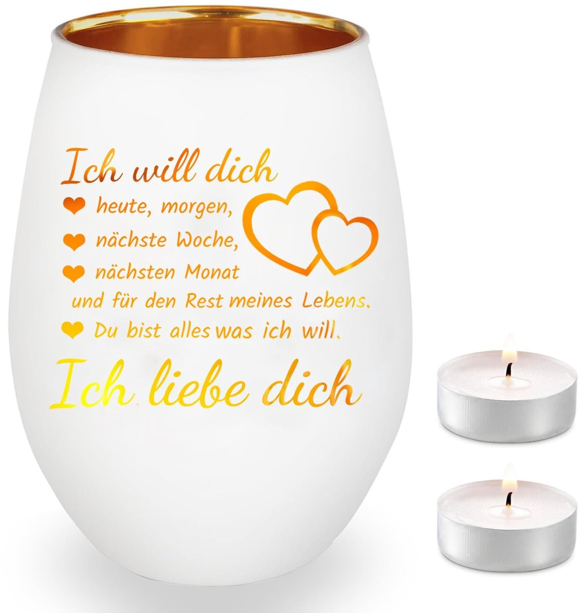 Dailygoods Theelichthouder met Gravure - Decoratief Glazen Windlicht
