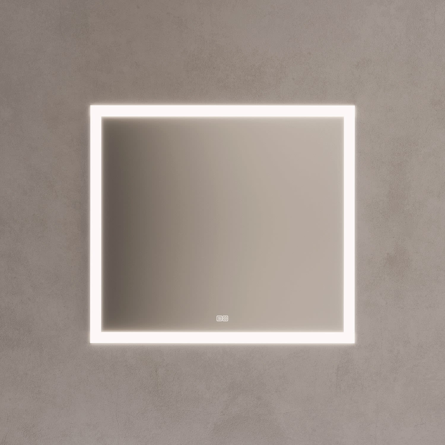 Kronenbach Day bathroom mirror 100x90 cm with LED dimming function
