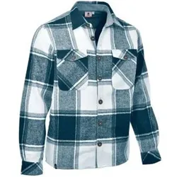 MAUL Herren Hemd Schwenningen Flanell Hemd, Größe 50 in Blau Blau