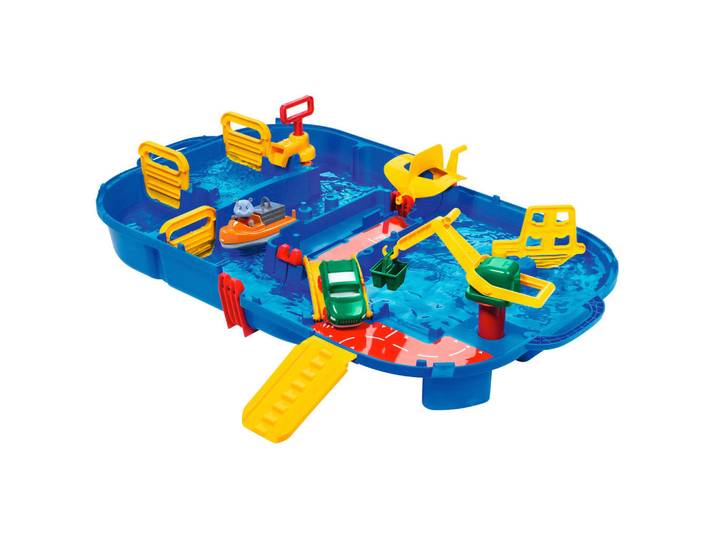 Simba Aquaplay Koffer Aquaplay, Blau, Gelb, Grün, Rot, Kunststoff, 49x42x18 cm, Freizeit & Co, Gartenspielzeug, Wasserspielzeug