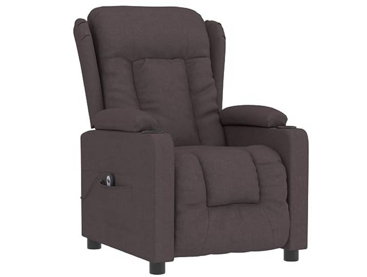 vidaXL Relaxsessel Elektrisch Dunkelbraun Stoff