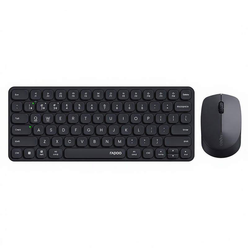 Rapoo 9010 M Multi-Device Draadloze Toetsenbord- en Muiscombinatie, Bluetooth en 2,4 GHz, Zwart
