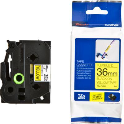 Brother Schriftbandkassette TZe-FX661, 36 mm, gelb/schwarz