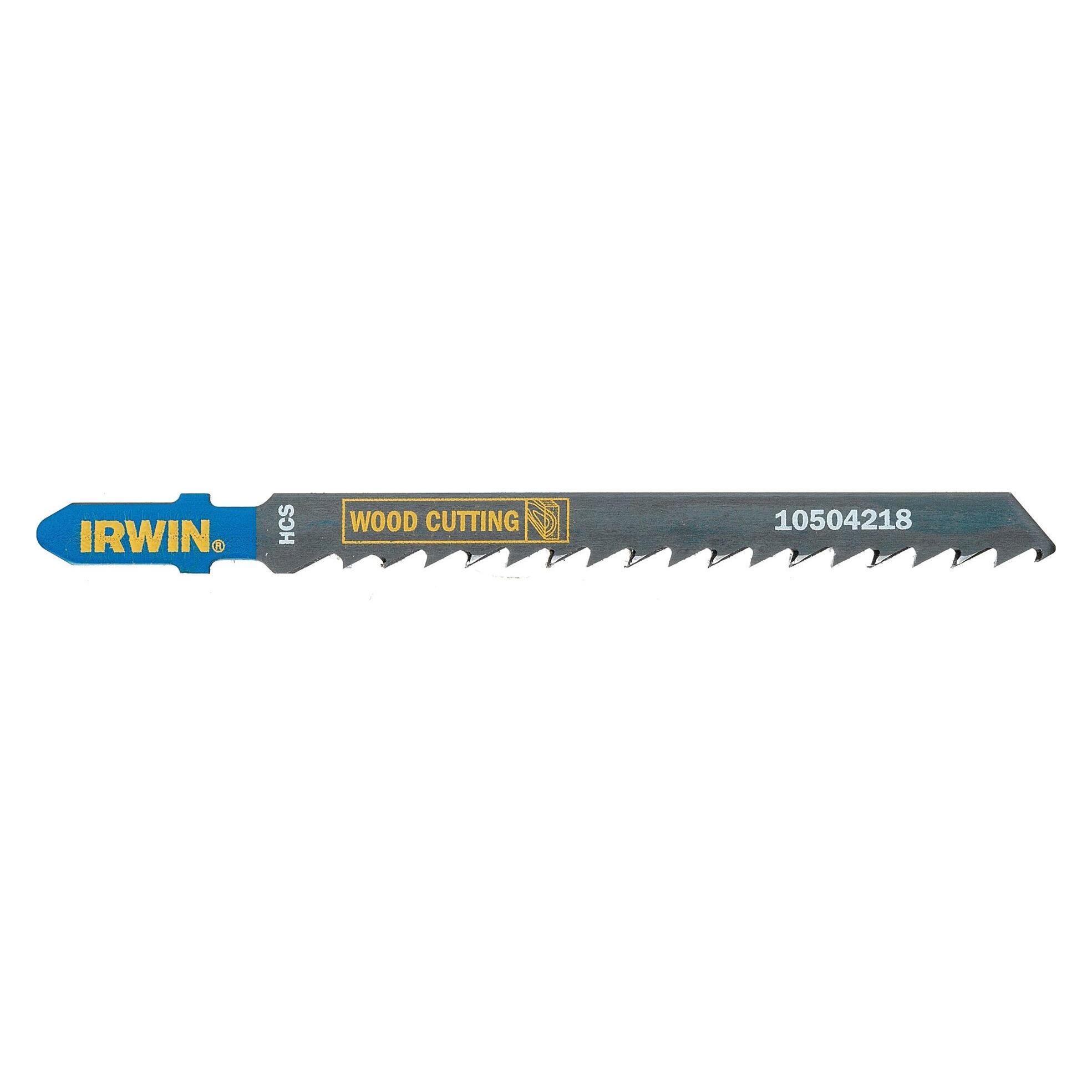 Irwin T144D Stichsägeblatt 100 mm 6 TPI, 5 Stück Standard für Holz, TSchaft, 10504218 (10504218)
