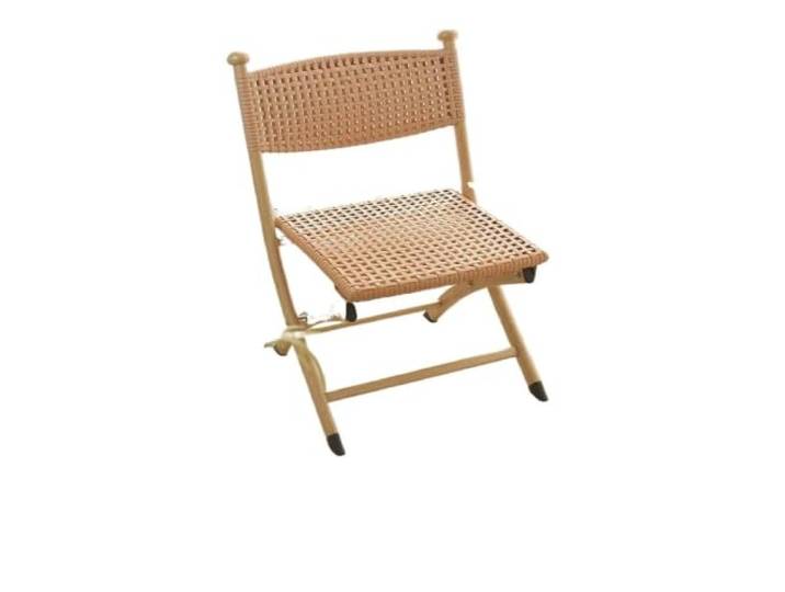 Geflochtener Faltstuhl Rattan Klappbarer Rattanstuhl Aus Kunststoff Tragbarer Camping-Korbstuhl, Outdoor-Terrasse, Balkon, Gartensitz, Entspannungssessel(L107-01)