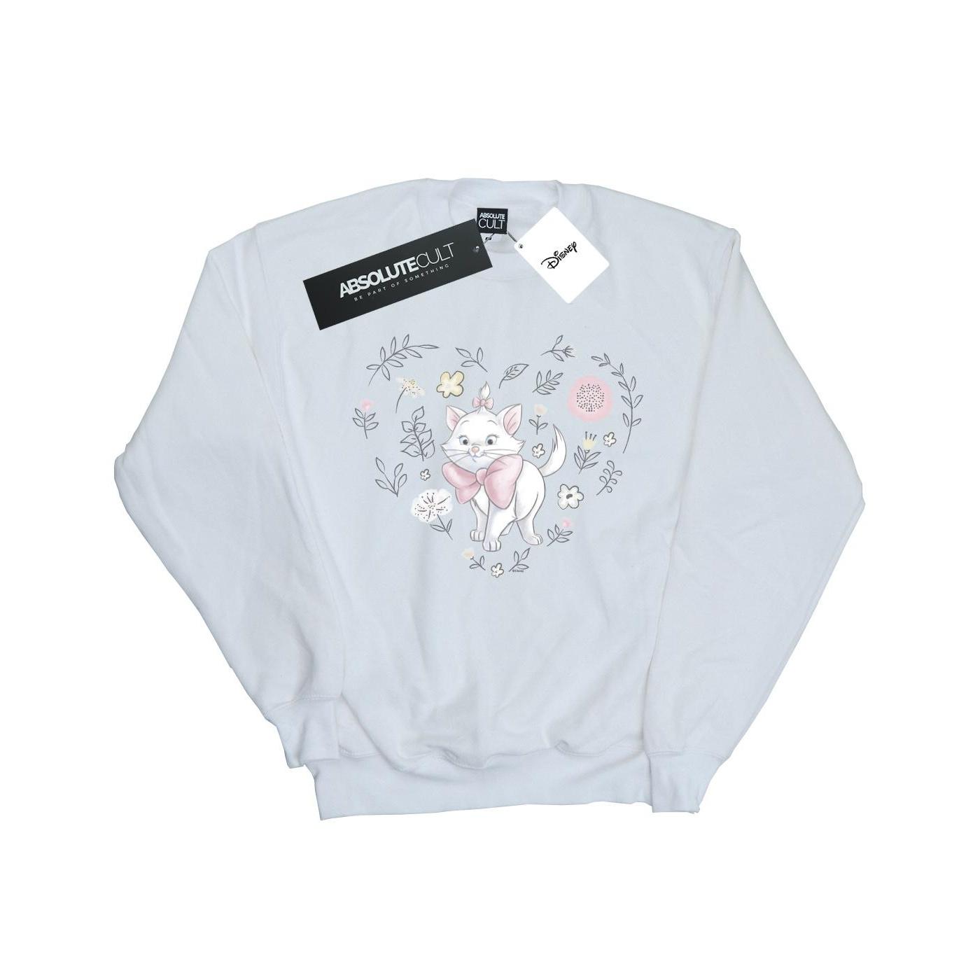 Disney Meisjes The Aristocats Marie Heart Sweatshirt (Wit)