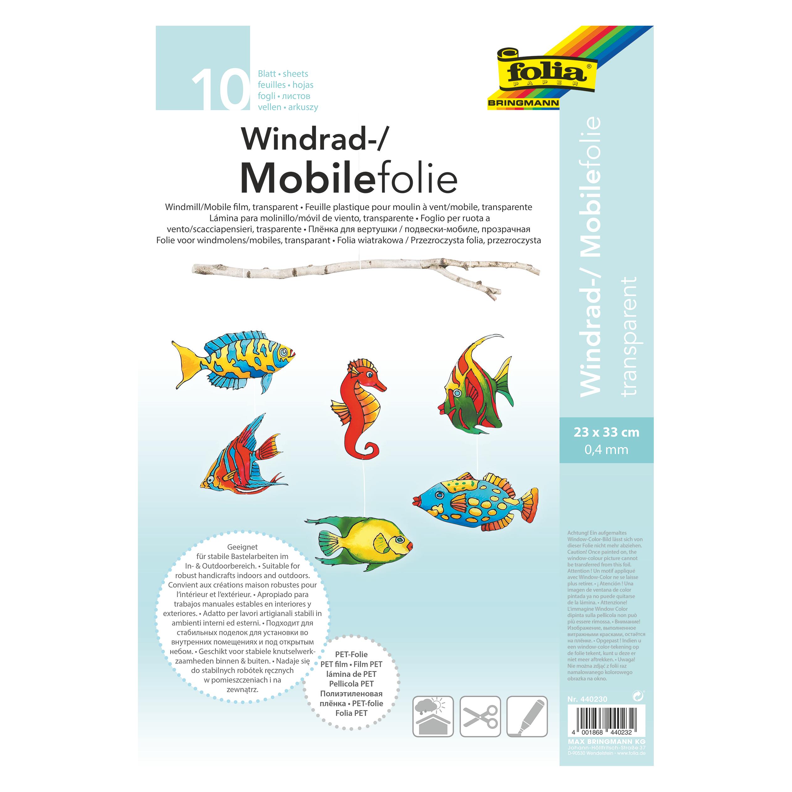 Folia Mobilefolie transparent, 0,4mm, 23x33cm (10x) (440230)