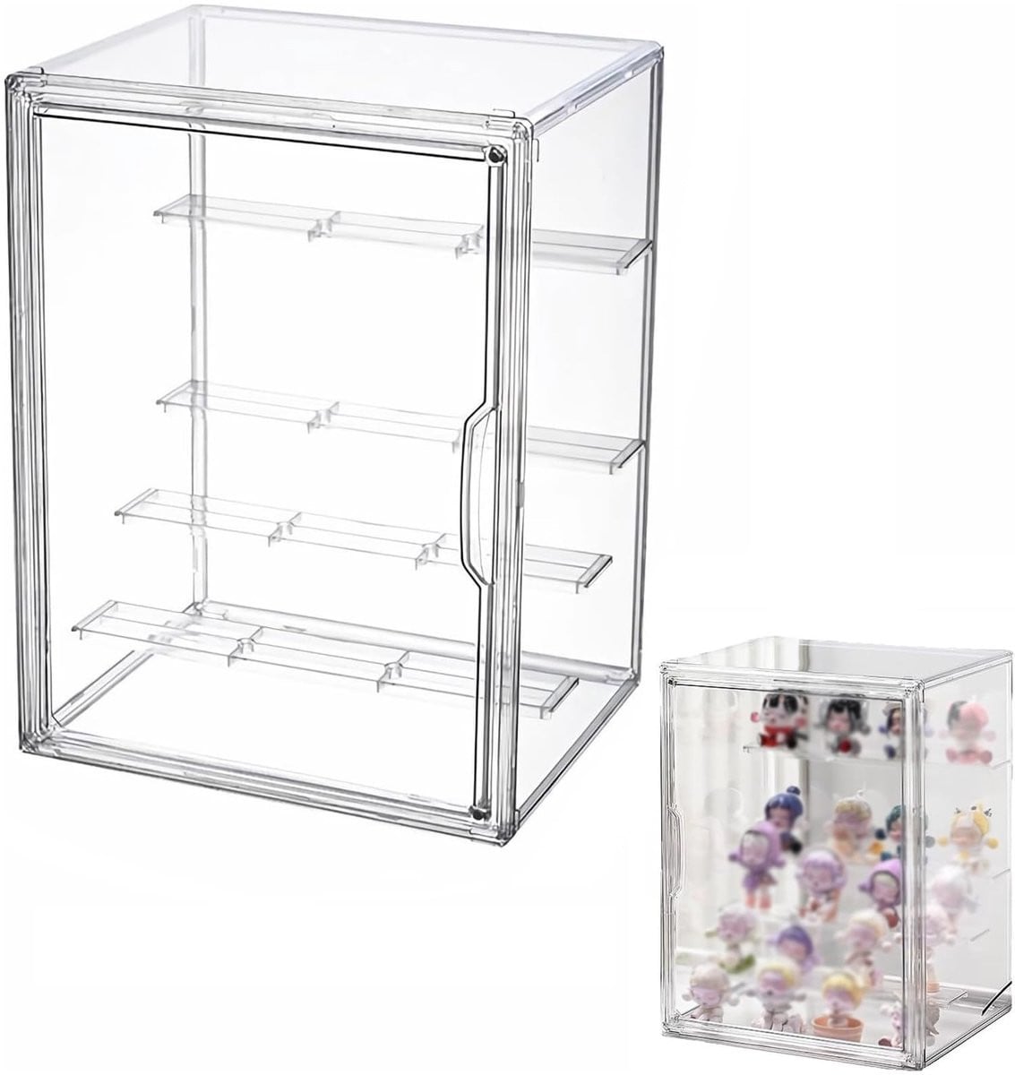 Omgoods 5-laags Acryl Displaykast met Magnetische Deur en Glazen Deuren