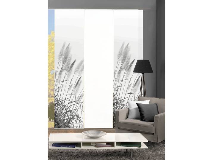 Panneaux japonais Pampas lot de 3 60 x 245cm Gris