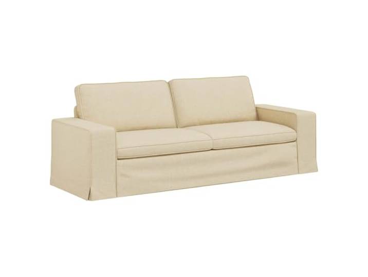Coespram Modulares Ecksofa Creme 222x80x82 cm Stoff Couch Ergonomische Polsterung und flexibler Aufbau für zeitgemäßen Komfort im Wohnzimmer oder Schlafzimmer.