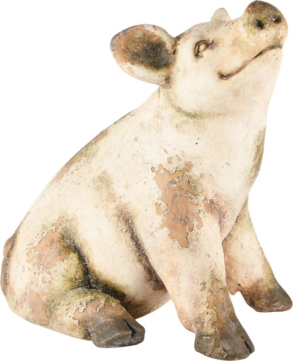 Tuindeco Decoratief Varken, Natuurlijk, Magnesium, B/D/H: 30 x 22 x 33 cm