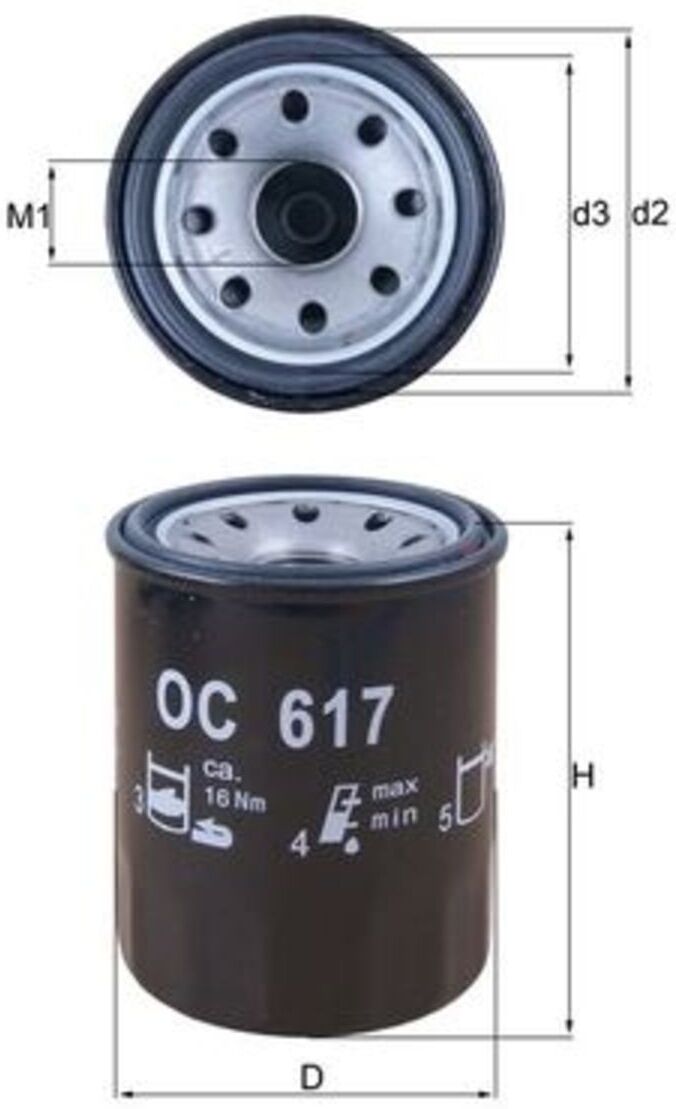 Ölfilter MAHLE KNECHT OC 617
