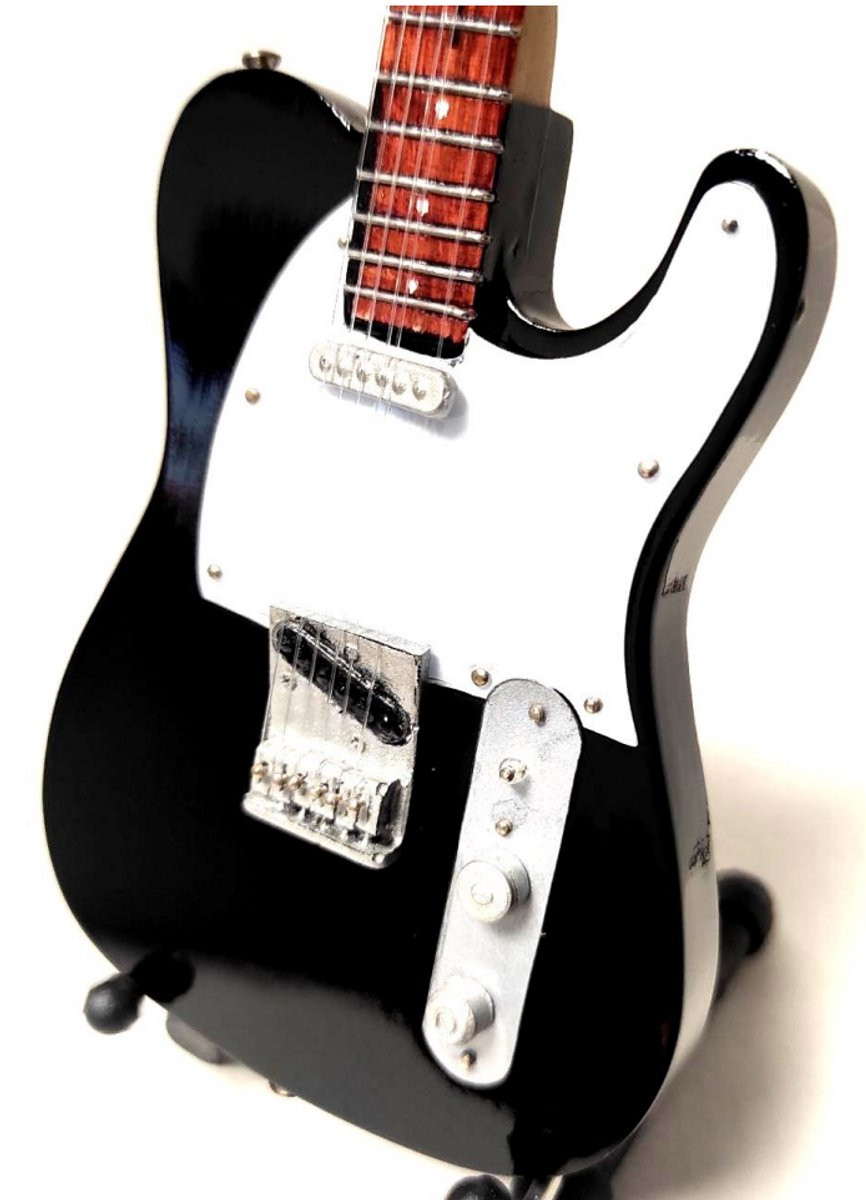 Miniatuur replica Fender Telecaster gitaar Bob Dylan voor volwassenen