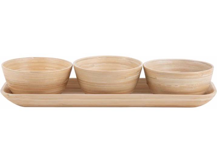 Present Time Schaal Puro - Naturel - 36x12x6cm - Bamboe - Scandinavisch - Woonkamer