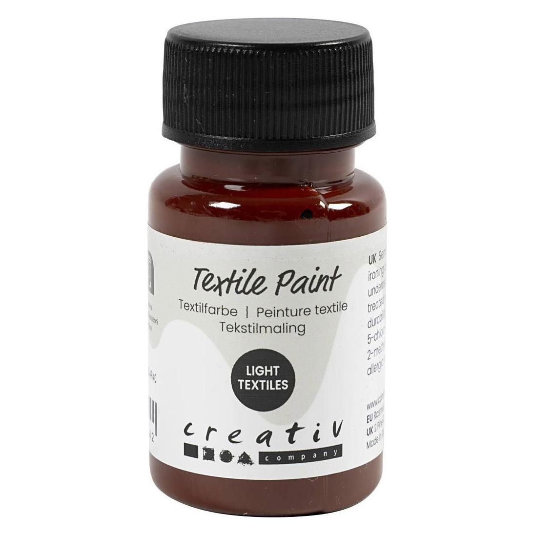 Creativ Company Textile Paint, semi opaque, brown, 50 ml/ 1 bottle (50 ml) (7034200)