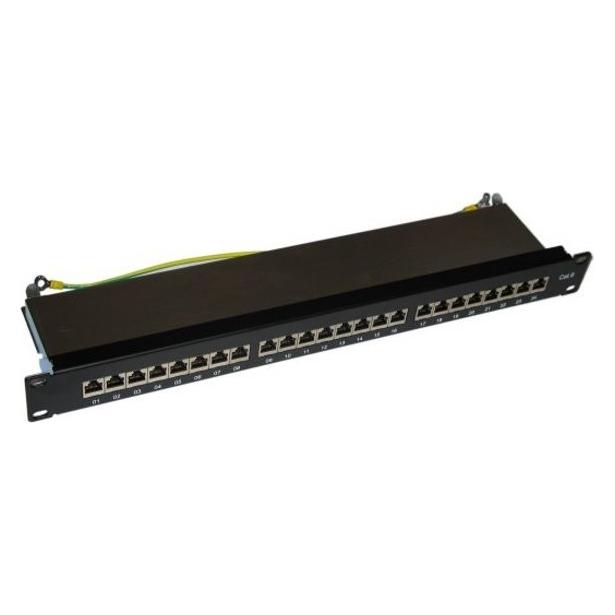 XtendLan / Patch panel / 19" / 24 portů RJ-45 / Cat6 / stíněný kovový kryt (PP19-24C6F-CD)