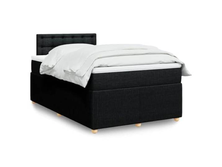 RJPLMFV Lattenrost mit Matratze, Schwarz, 120 x 190 cm, Stoff Individuelle Taschenfedern, abnehmbarer waschbarer Bezug, personalisierte Unterstützung, reduziert Bewegungen