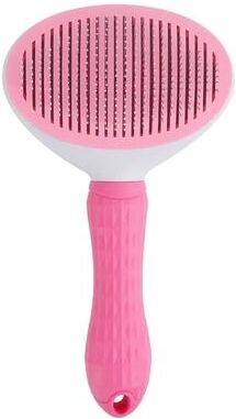 DynamicDeals Self Cleaning Pet Hair Remover Brush For Dogs & Cats Grooming Tool pink